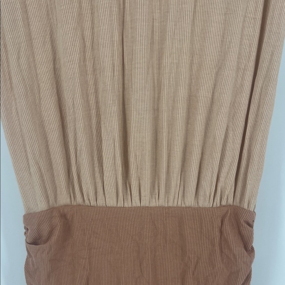Ronny Kobo Collection Two-Tone Tan Midi Dress - Picture 9 of 11